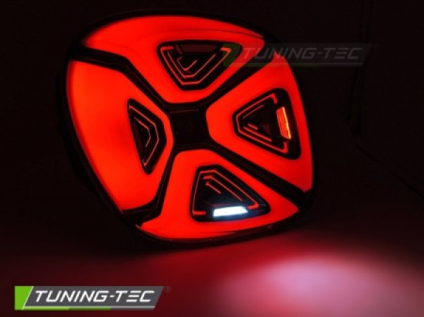 Upgrade VOLL LED Lightbar Design Rückleuchten für Smart Fortwo /Forfour (453) 14-19 rot / rauch