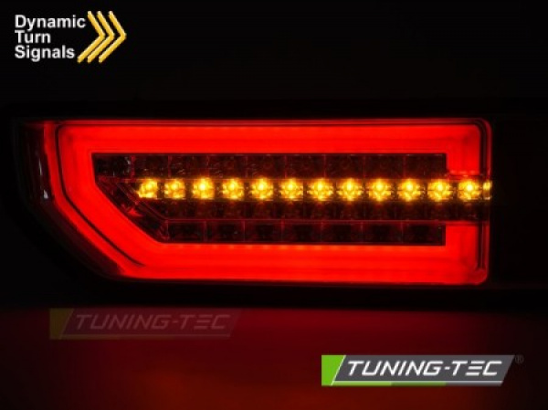 Voll LED Lightbar Design Rückleuchten für Suzuki Jimny 18+ chrom mit dynamischem Blinker