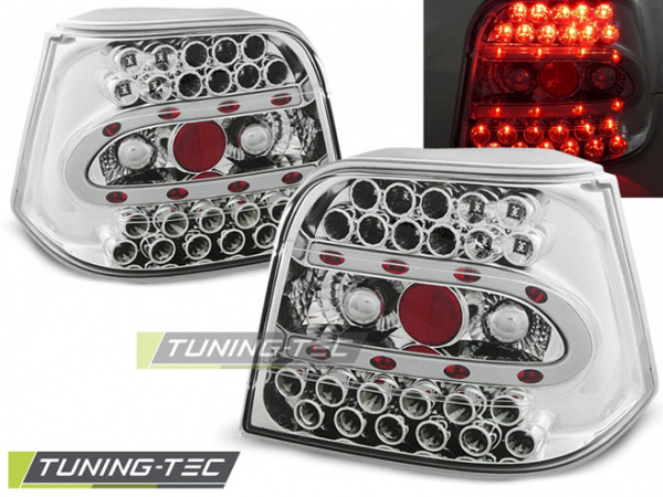LED Upgrade Design Rückleuchten für VW Golf 4 (IV) 97-03 chrom/klar