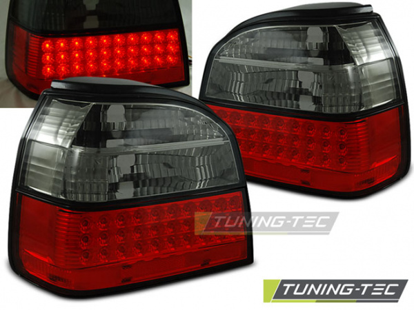 LED Upgrade Design Rückleuchten für VW Golf 3 (III) 91-97 rot/rauch