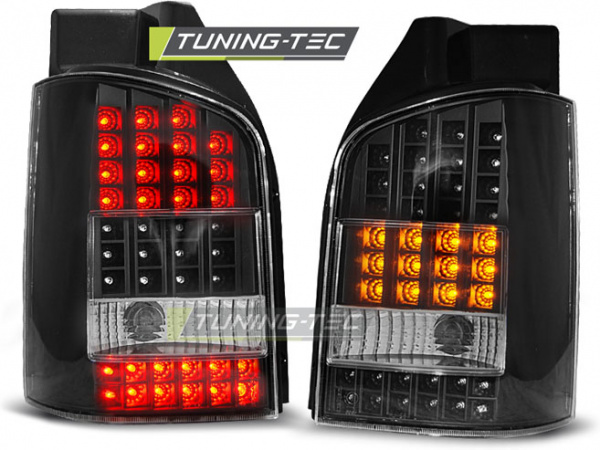 LED Upgrade Design Rückleuchten für VW T5 03-09 schwarz (Heckklappe)