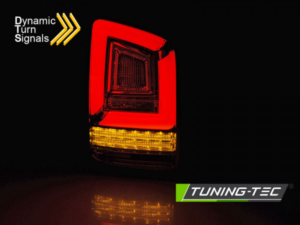 Voll LED Lightbar Design Rückleuchten für VW T6 15-19 rot/schwarz / Dynamischer Blinker