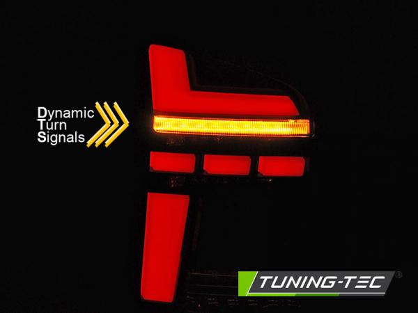 Voll LED Lightbar Design Rückleuchten für VW T5 Facelift (GP) 10-15 schwarz/rauch mit dynamischem Blinker