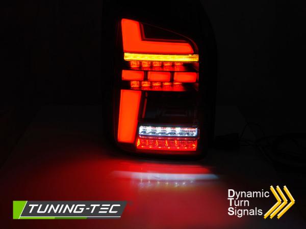 Voll LED Lightbar Design Rückleuchten für VW T5 Facelift (GP) 10-15 schwarz/rauch mit dynamischem Blinker