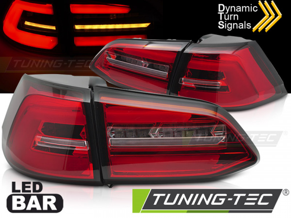 VOLL LED Upgrade Design Rückleuchten Set für VW Golf 7 Facelift Variant (Kombi) 17-20 rot/weiß mit dynamischem LED Blinker