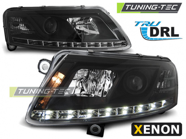XENON LED Angel Eyes Scheinwerfer für Audi A6 C6 (4F) 04-08 schwarz