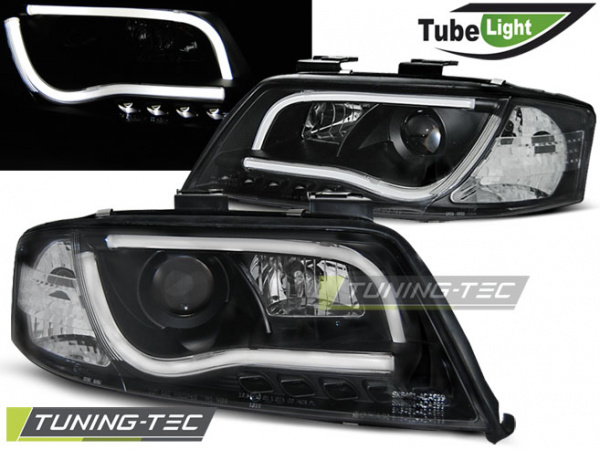 LED Tagfahrlicht Design Scheinwerfer für Audi A6 4B 01-04 schwarz LTI