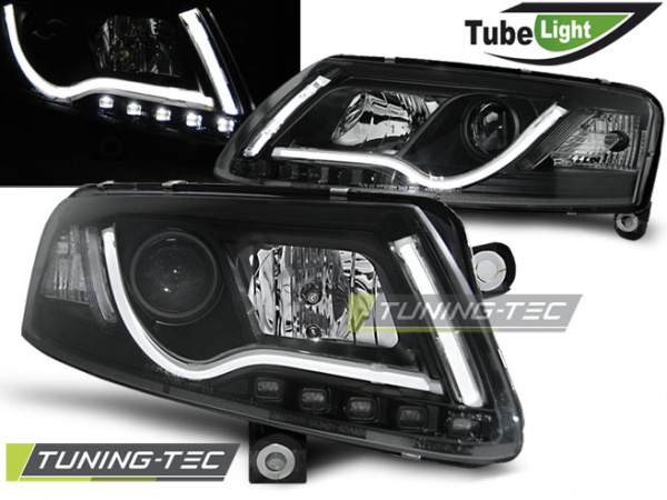 LED Tagfahrlicht Optik Scheinwerfer für Audi A6 C6 (4F) 04-08 schwarz LTI