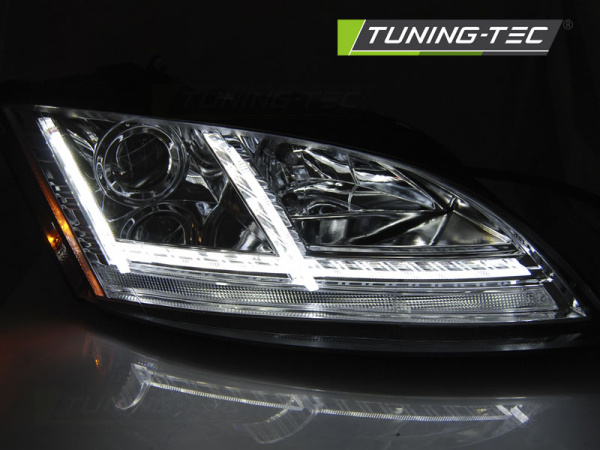 LED Tagfahrlicht Design Scheinwerfer für Audi TT 8J 06-10 chrom