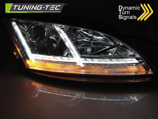 XENON LED Tagfahrlicht Scheinwerfer für Audi TT 8J 06-10 chrom