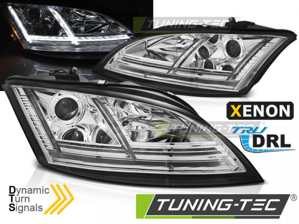 XENON LED Tagfahrlicht Scheinwerfer für Audi TT 8J 06-10 chrom