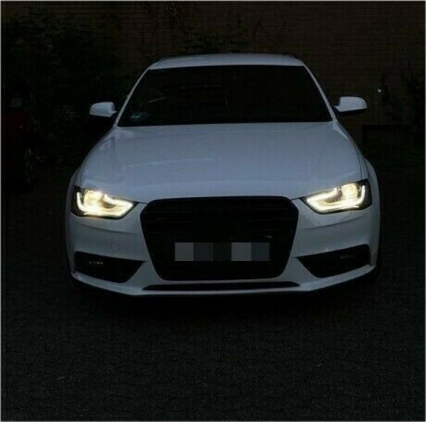 LED Tagfahrlicht Scheinwerfer für Audi A4 B8 Facelift 12-15 schwarz