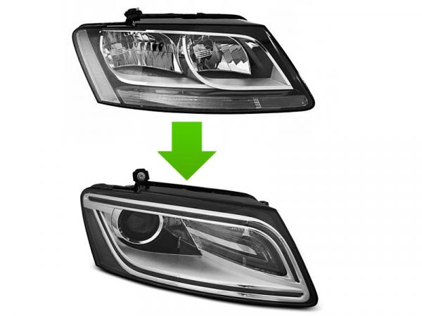 LED Tagfahrlicht Scheinwerfer für Audi Q5 12-17 chrom