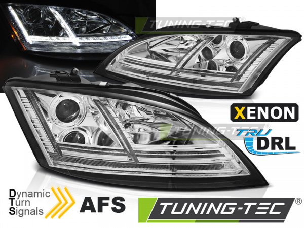 XENON LED Tagfahrlicht Scheinwerfer für Audi TT 8J 06-10 chrom mit Kurvenlicht