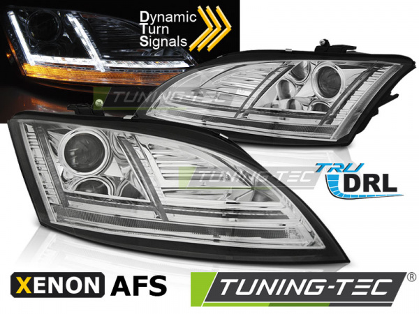 XENON LED Tagfahrlicht Scheinwerfer für Audi TT 8J 10-14 chrom mit Kurvenlicht