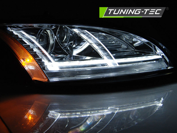 XENON LED Tagfahrlicht Scheinwerfer für Audi TT 8J 10-14 chrom mit Kurvenlicht