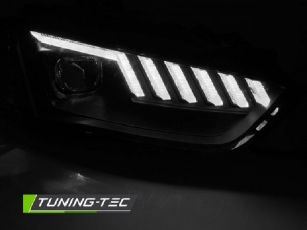 Upgrade Design LED Tagfahrlicht Scheinwerfer für Audi A4 B8 Lim./Avant 12-15 schwarz dynamisch