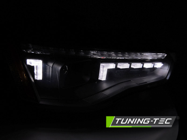 VOLL LED Tagfahrlicht Scheinwerfer Set für Audi A5 Facelift 11-16 Schwarz mit dyn. Blinker