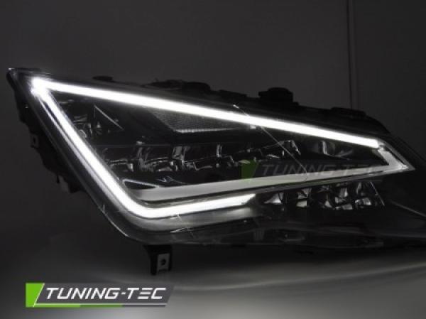 VOLL LED Upgrade Design Scheinwerfer Set passend für Seat Leon (III) 5F 12-16 schwarz