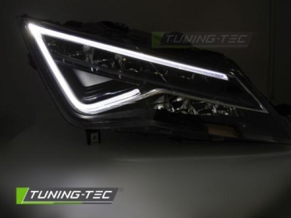 VOLL LED Upgrade Design Scheinwerfer Set passend für Seat Leon (III) 5F 12-16 schwarz
