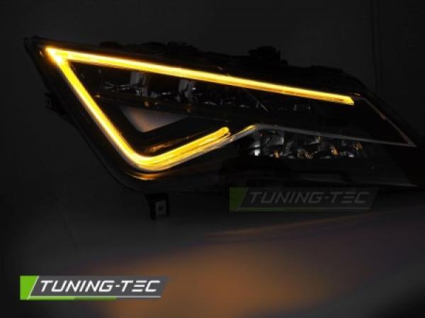 VOLL LED Upgrade Design Scheinwerfer Set passend für Seat Leon (III) 5F 12-16 schwarz