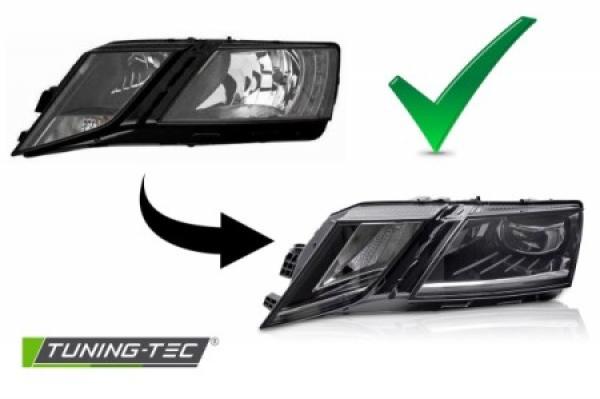 VOLL LED Upgrade Design Scheinwerfer Set passend für Skoda Octavia III (5E) Facelift 16-21 schwarz/chrom