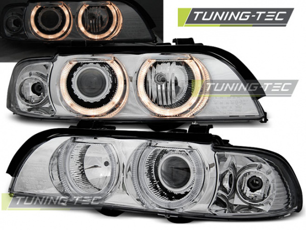 Angel Eyes Scheinwerfer für BMW 5er E39 95-00 chrom