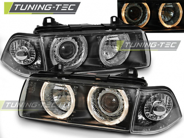 Angel Eyes Scheinwerfer für BMW 3er E36 90-99 schwarz