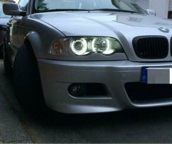 CCFL Angel Eyes Scheinwerfer für BMW 3er E46 01-05 chrom Set