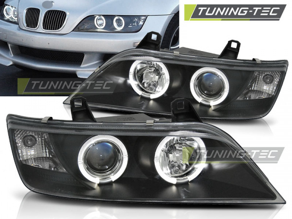 LED Angel Eyes Scheinwerfer für BMW Z3 96-02 schwarz