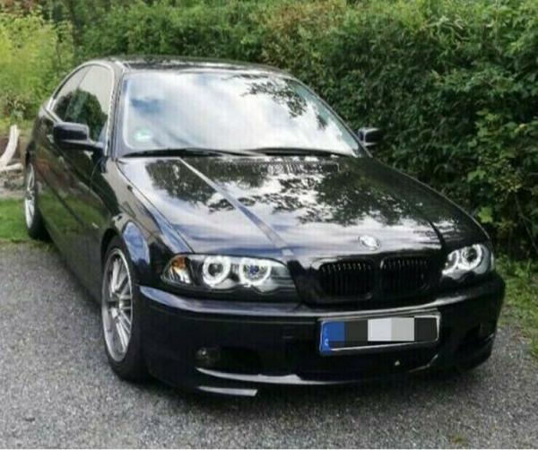 CCFL Angel Eyes Scheinwerfer Set inkl. Blinker für BMW 3er E46 Coupe / Cabrio 98-01 schwarz Set