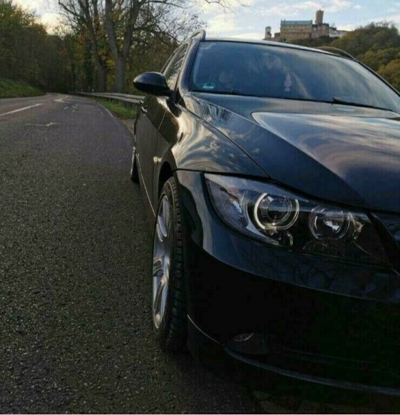 LED Angel Eyes Scheinwerfer für BMW 3er E90/E91 05-08 schwarz