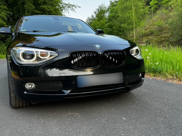 LED Tagfahrlicht Angel Eyes Scheinwerfer für BMW 1er F20/F21 11-14 schwarz