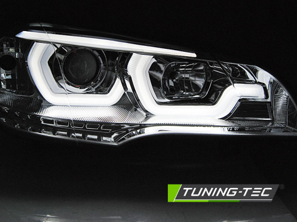 LED Tagfahrlicht Angel Eyes Scheinwerfer für BMW X5 E70 07-10/10-13 chrom
