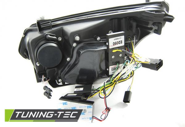LED Angel Eyes Scheinwerfer für BMW 5er E60/E61 03-07 schwarz mit LED Blinker