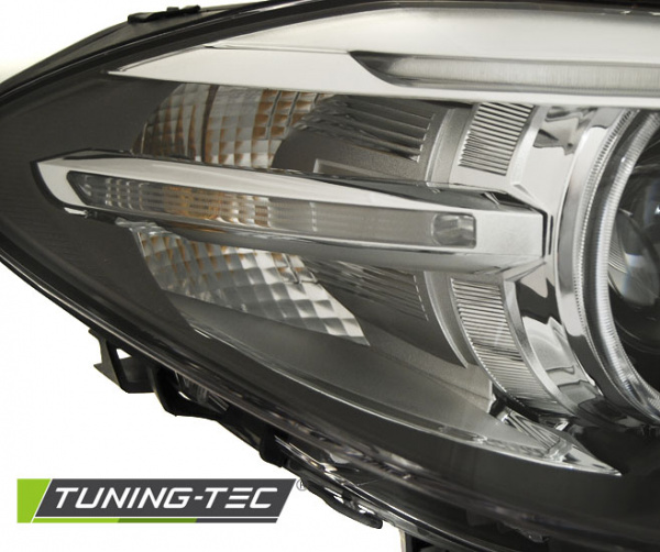 Xenon LED Tagfahrlicht Angel Eyes Scheinwerfer für BMW 5er F10/F11 10-13 schwarz