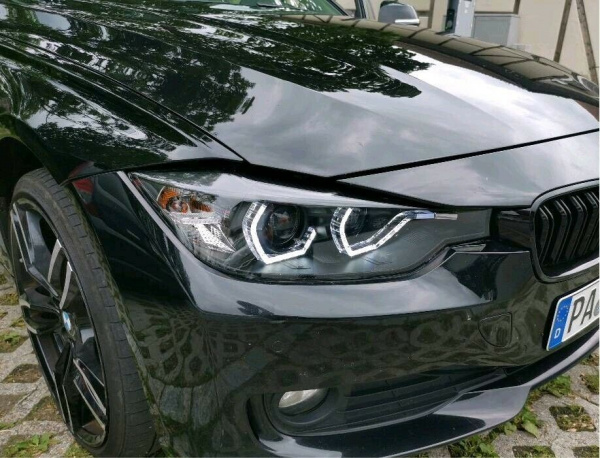 LED Tagfahrlicht Angel Eyes Scheinwerfer für BMW 3er F30/F31 11-15 schwarz