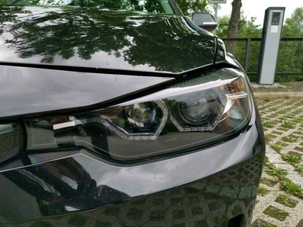 LED Tagfahrlicht Angel Eyes Scheinwerfer für BMW 3er F30/F31 11-15 schwarz