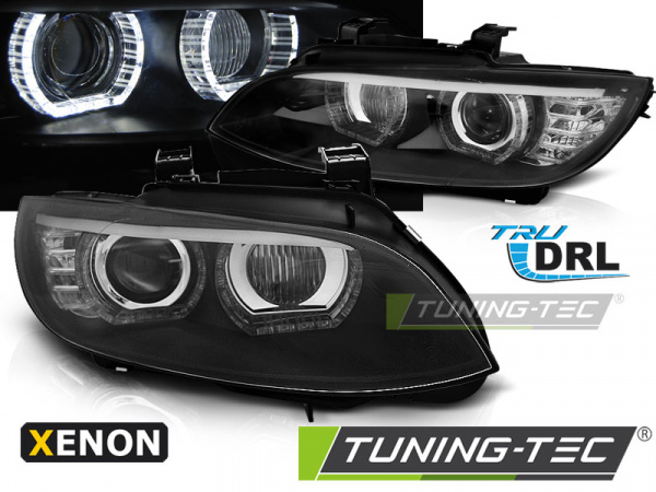 3D Xenon LED Tagfahrlicht Angel Eyes für Scheinwerfer BMW 3er Coupe/Cabrio E92/E93 06-10 schwarz