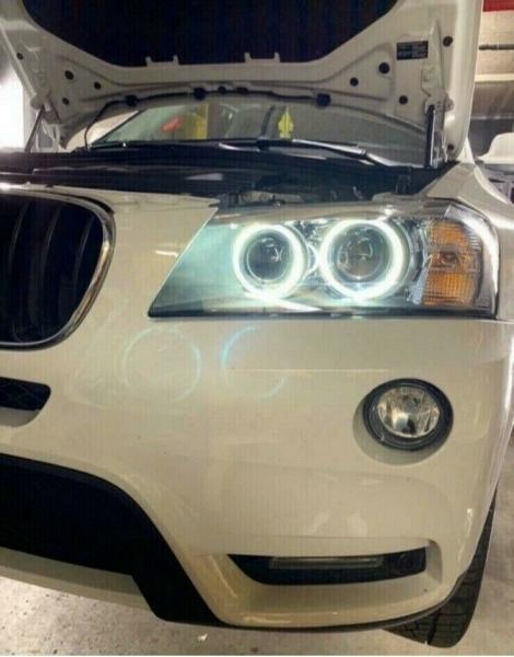 Angel Eyes Scheinwerferlinsen Für BMW E46 - Bi-Xenon Projektoren Mit Silber Abdeckungen
