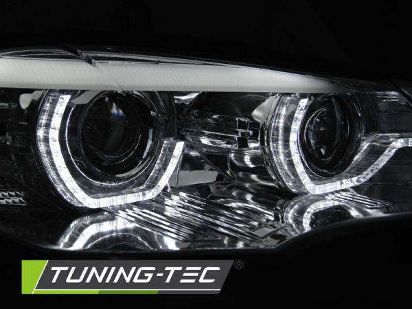 Xenon LED Tagfahrlicht Angel Eyes Scheinwerfer für BMW X5 E70 07-10 chrom