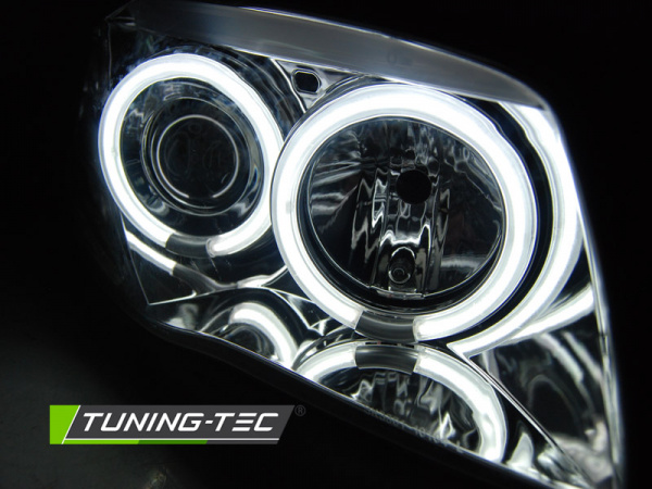 CCFL Angel Eyes Scheinwerfer für BMW 1er E81, E82, E87, E88 04-11 chrom