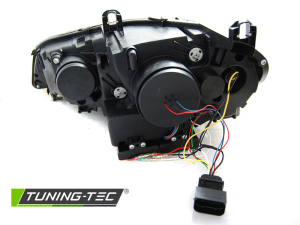 VOLL LED Angel Eyes Scheinwerfer für BMW X5 E70 07-13 schwarz