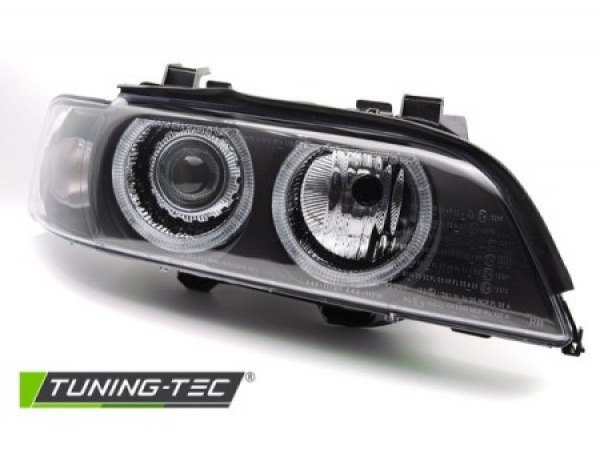 Xenon Angel Eyes Scheinwerfer für BMW 5er E39 Facelift (LCI) 00-03 schwarz (DEPO)