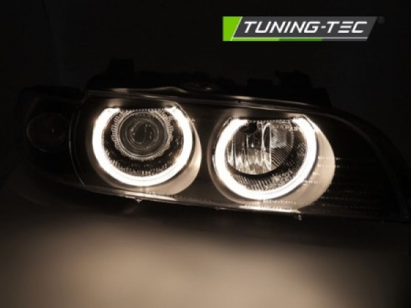 Xenon Angel Eyes Scheinwerfer für BMW 5er E39 Facelift (LCI) 00-03 schwarz (DEPO)