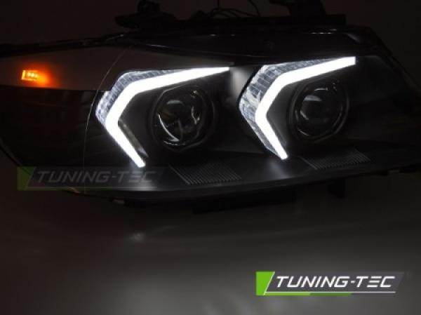 Xenon LED Angel Eyes Scheinwerfer für BMW 3er E90/E91 LCI 09-11 chrom mit LED Blinker