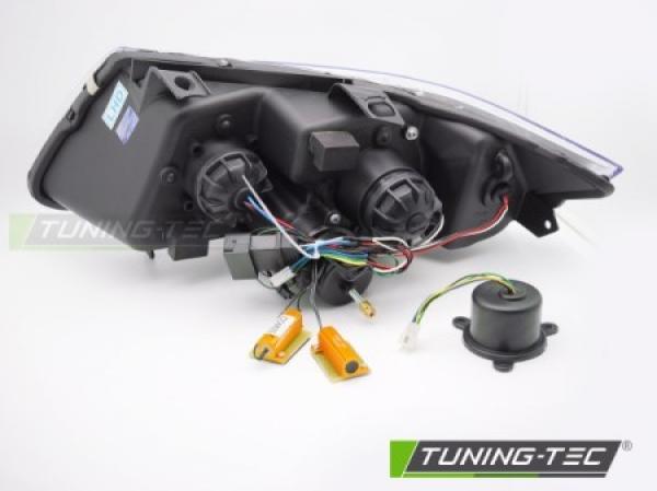 UPGRADE Design VOLL LED Angel Eyes Scheinwerfer Set für BMW 3er E90/E91 05-08 schwarz