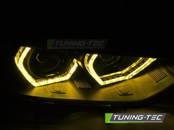 Upgrade "Y-Light" LED Tagfahrlicht Angel Eyes Scheinwerfer Set für BMW 3er F30/F31 11-15 chrom