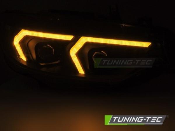 VOLL LED Upgrade Design Tagfahrlicht Scheinwerfer Set für BMW 4er F32/F33 Coupe/Cabrio  13-17 schwarz
