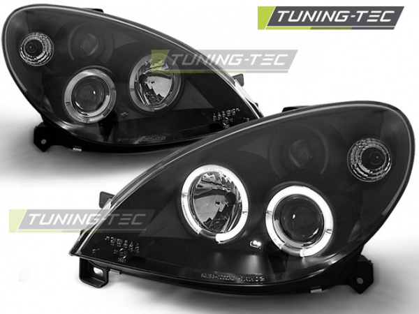 LED Angel Eyes Scheinwerfer für Citroen Xsara 00-04 schwarz